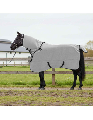 Coperta per Cavalli Grigio chiaro e rosa completo Poliestere