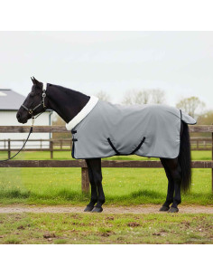 Coperta per Cavalli Grigio Chiaro Completo 75 cm Felpa in pile