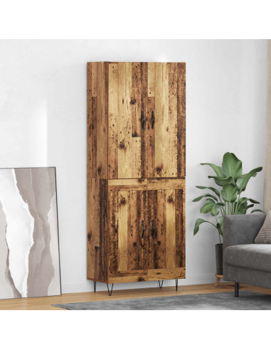 Credenza 2 pcs Legno vecchio Legno multistrato