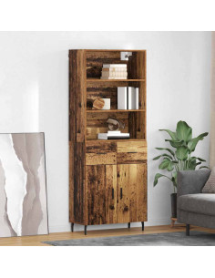Credenza con cassetto Legno vecchio 69,5 x 34 x 180 cm