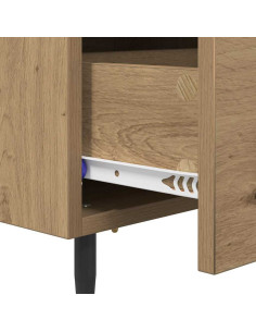 Armadio da Notte 2 pcs Rovere artigianale 40 x 35 x 47,5 cm