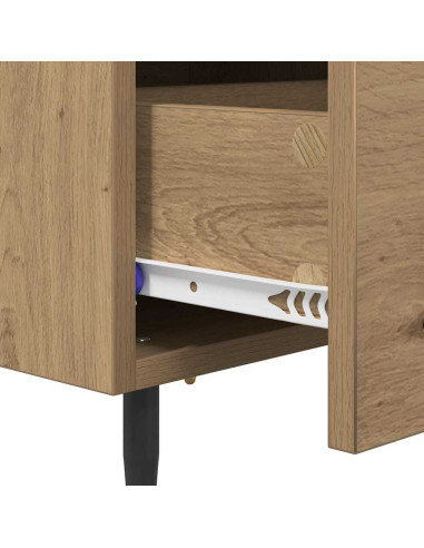 Armadio da Notte 2 pcs Rovere artigianale 40 x 35 x 47,5 cm