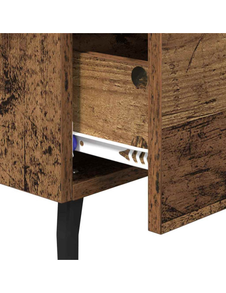 Armadio da Notte con cassetto Legno vecchio 40 x 35 x 47,5 cm