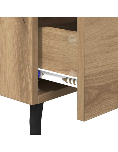 Armadio da Notte 2 pcs Rovere artigianale 40 x 35 x 47,5 cm