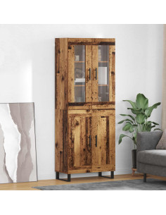 Credenza 2 pcs Legno vecchio Legno multistrato