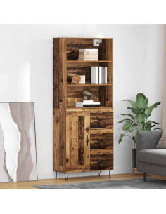 Credenza con cassetto 2 pcs Legno vecchio Legno multistrato