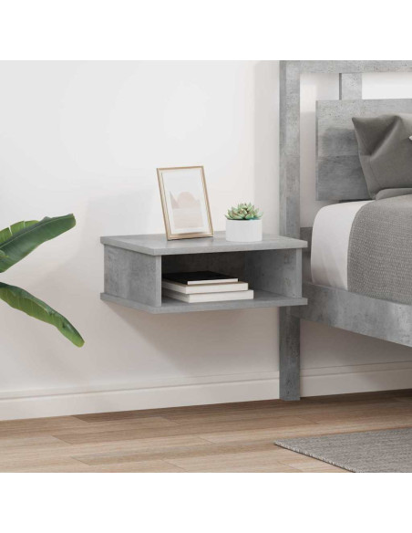 Comodino 2 pcs Grigio cemento 40 x 31 x 15 cm Legno multistrato