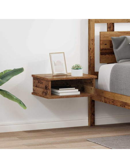 Comodino 2 pcs Legno vecchio 40 x 31 x 15 cm Legno multistrato