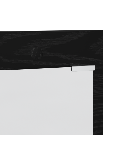 Appendiabiti a muro con lo scaffale Rovere Nero 90 x 10 x 50 cm