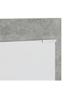 Appendiabiti a muro con specchio Grigio cemento 90 x 10 x 50 cm