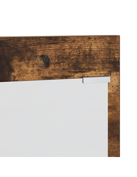 Appendiabiti a muro con lo scaffale Rovere fumé 90 x 10 x 50 cm