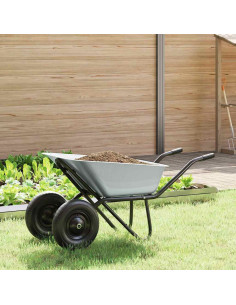 Carriole Argento e Nero 137 x 60 x 65,5 cm Acciaio