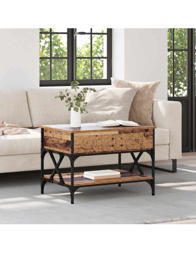 Tavolino da salotto Legno vecchio 70x50x50cm Legno multistrato