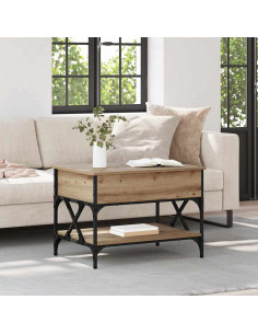 Tavolino da salotto Rovere artigianale 70x50x50cm