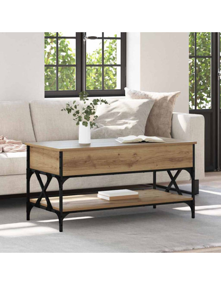 Tavolino da salotto Rovere artigianale 100 x 50 x 50 cm