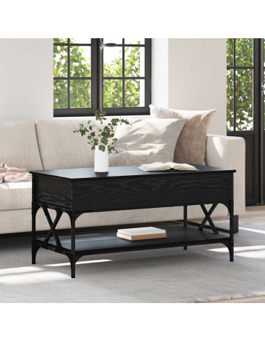 Tavolino da salotto Rovere Nero 100 x 50 x 50 cm