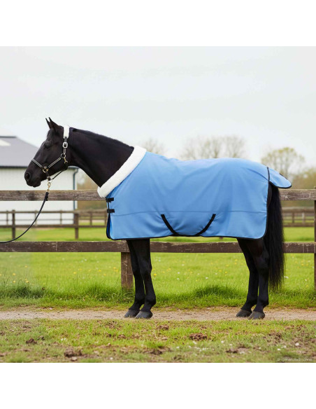 Coperta per Cavalli Aqua Completo 165 cm Felpa in pile
