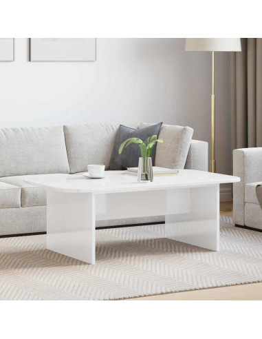 Tavolino da salotto Bianco Lucido 93 x 53 x 33 cm