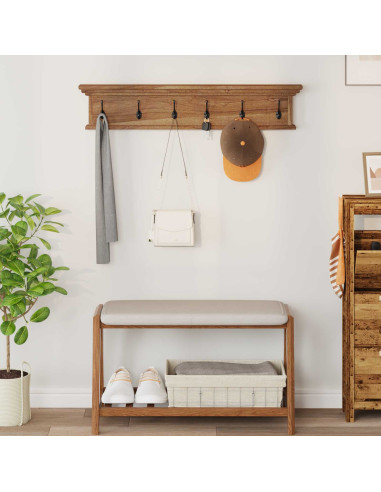 Appendiabiti montato a muro Naturale 100 x 10 x 20 cm