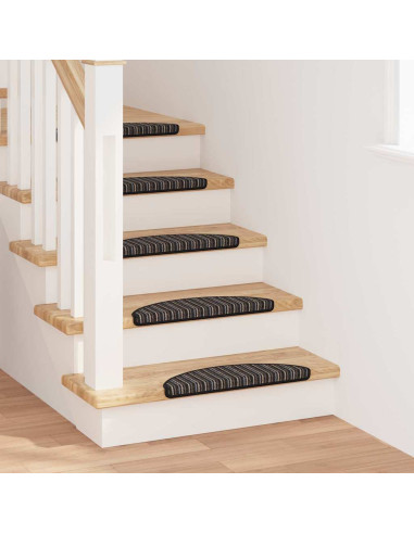 Tappetini per scale autoadesivi 15 pcs Antracite 56 x 17 x 3 cm