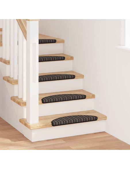 Tappetini per scale autoadesivi 15 pcs Antracite 56 x 17 x 3 cm