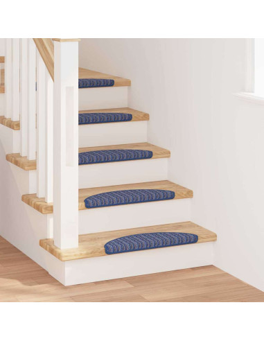 Tappetini per scale autoadesivi 15 pcs Blu 56 x 17 x 3 cm