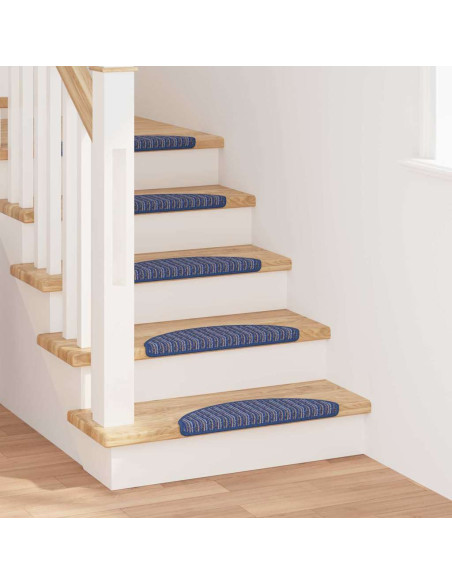 Tappetini per scale autoadesivi 15 pcs Blu 56 x 17 x 3 cm