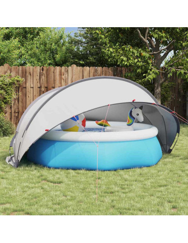 Dome Piscina Grigio e arancione 336 x 322 x 160 cm