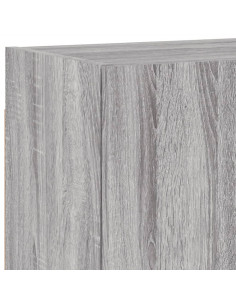 Mobili TV a Muro 5pz Grigio Sonoma in Legno Multistrato