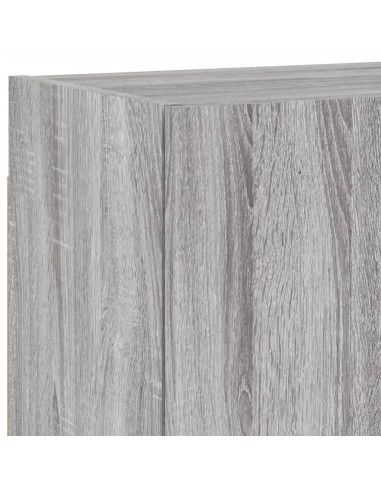 Mobili TV a Muro 5pz Grigio Sonoma in Legno Multistrato