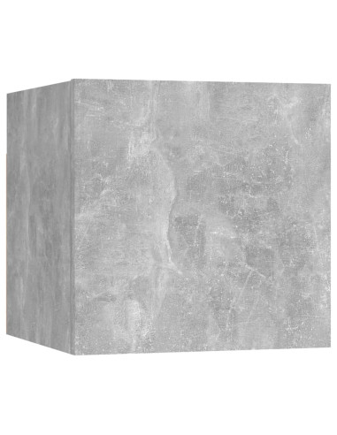 Set di Mobili Porta TV 10pz Grigio Cemento in Legno Multistrato