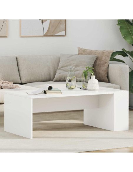 Tavolino da salotto Bianco 95 x 50 x 34 cm Legno multistrato