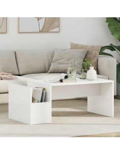 Tavolino da salotto Bianco 90 x 45 x 35 cm Legno multistrato