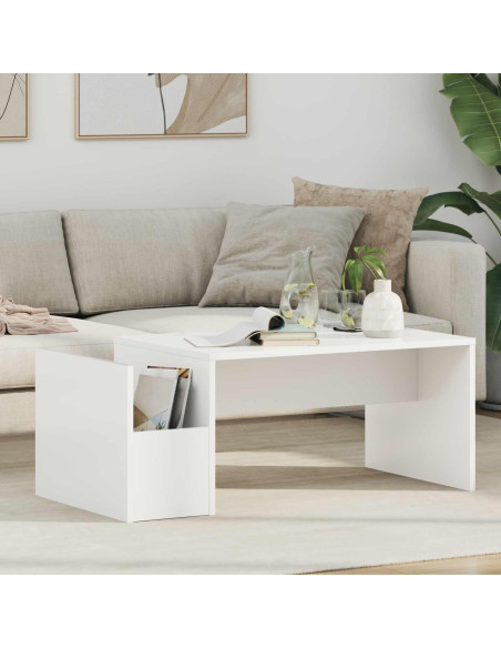 Tavolino da salotto Bianco 90 x 45 x 35 cm Legno multistrato