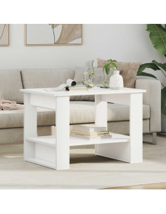 Tavolino da salotto Bianco 72 x 50 x 50 cm Legno multistrato