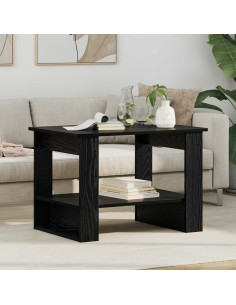 Tavolino da salotto Rovere Nero 72 x 50 x 50 cm