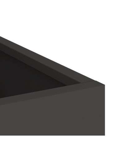 Vaso da giardino Nero 50 x 32 x 40 cm Acciaio laminato a freddo