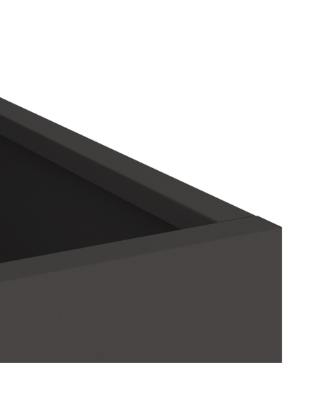 Vaso da giardino Nero 50 x 32 x 40 cm Acciaio laminato a freddo