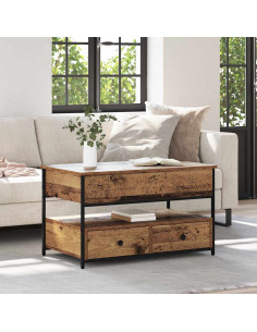 Tavolino da salotto con cassetto Legno vecchio 85 x 50 x 50 cm