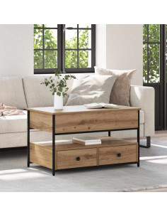 Tavolino da salotto Rovere artigianale 85 x 50 x 50 cm