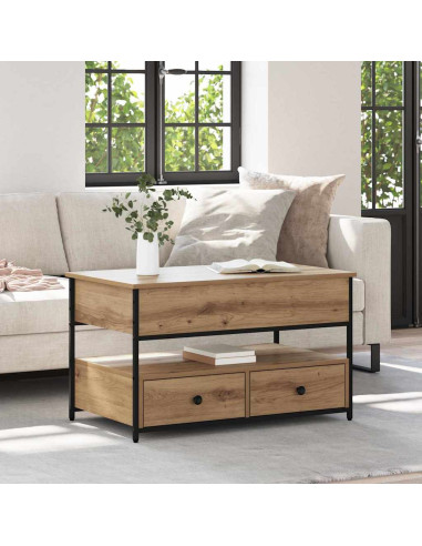 Tavolino da salotto Rovere artigianale 85 x 50 x 50 cm