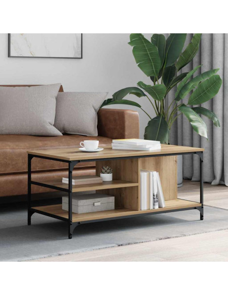 Tavolino da salotto Rovere artigianale 100 x 50 x 45 cm