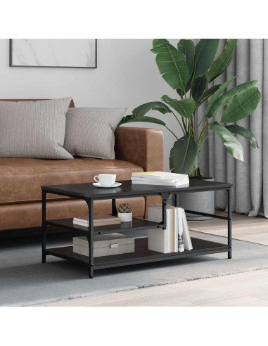 Tavolino da salotto Rovere Nero 90 x 49 x 40 cm