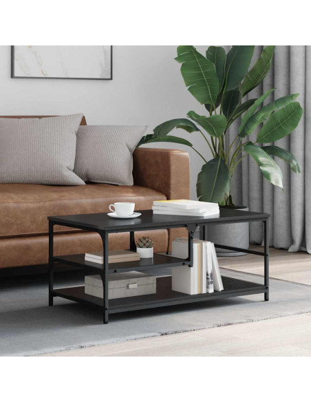 Tavolino da salotto Rovere Nero 90 x 49 x 40 cm