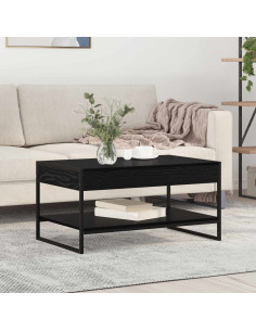 Tavolino da salotto Rovere Nero 80 x 50 x 40 cm