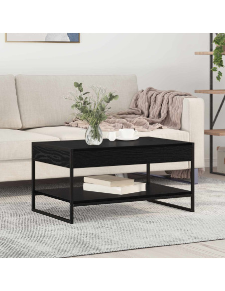 Tavolino da salotto Rovere Nero 80 x 50 x 40 cm