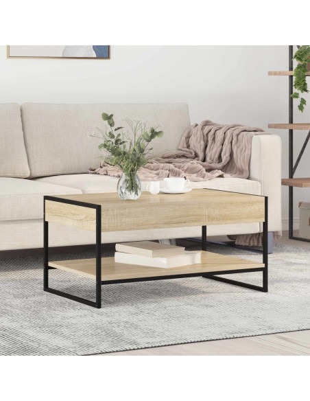 Tavolino da salotto Sonoma 80 x 50 x 40 cm Legno multistrato