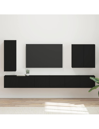 Montaggio a parete 6 pcs Nero