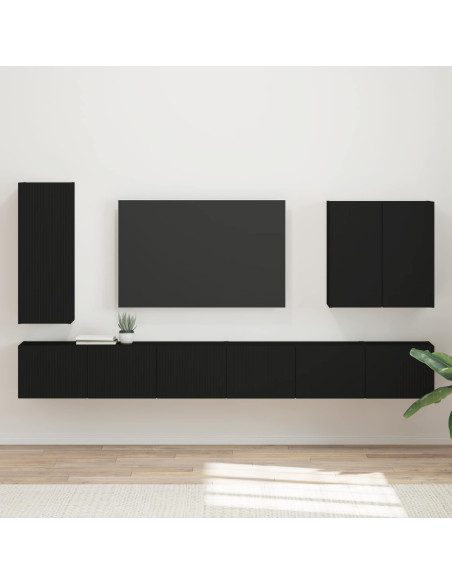 Montaggio a parete 6 pcs Nero