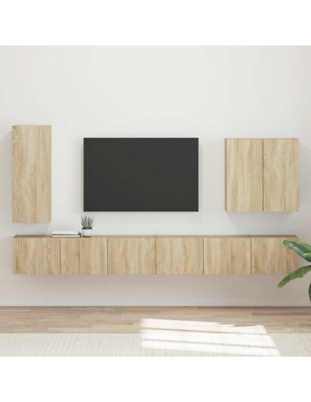 Montaggio a parete 6 pcs Rovere Sonoma